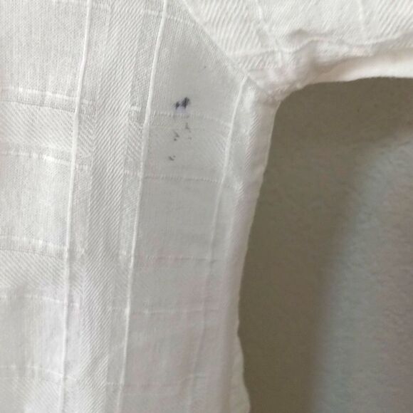 Knox Rose Women White V-Neck Baby Doll Sundress with 3/4 Sleeves Boho Chic sz M - Picture 16 of 17